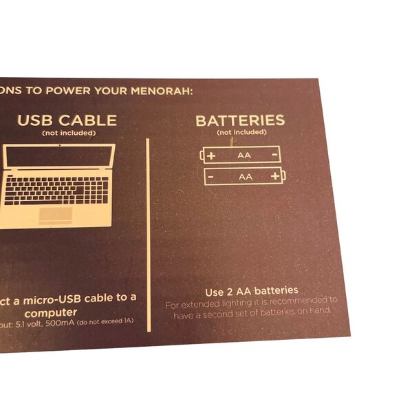 Rite Lite Go Menorah LED Black Electric Menorah With Multiple Display Options - Picture 6 of 8